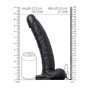 Fallo cavo realistico indossabile dildo vaginale anale Hollow Strap-on with Balls - 9'' / 23 cm - Black