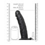 vibratore realistico anale dildo vaginale vibrante cavo indossabile vibrating hollow strap on no balls 8 20.5 cm black