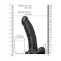 Dildo realistico cavo fallo vaginale anale indossabile Hollow Strap-on with Balls - 7'' / 18 cm - Black