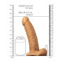 Dildo realistico vaginale cavo fallo anale indossabile Hollow Strap-on with Balls - 7'' / 18 cm - Tan