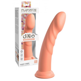 Fallo liscio con ventosa indossabile vaginale anale Super Eight 8 Inch indossabile arancione