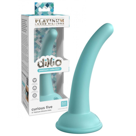 Dildo liscio piccolo indossabile plug anale Curious Five 5 Inch turchese