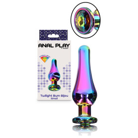 Plug butt anale in metallo con pietra Twilight Bum Bijou Small