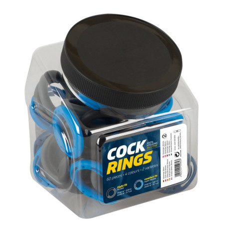 Anello per pene confezione 60 pz Cock Rings Pack of 60
