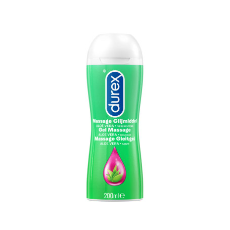 Lubrificante intimo anale vaginale gel 2 in 1 per massaggi Durex Massage Aloe Vera 1x