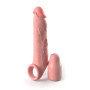 Guaina fallica realistica con anello per testicoli Extension w Strap 6 Inch