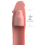 Guaina fallica realistica per allungamento pene Sleeve 8 Inch + 2 Inch Plug