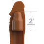 Guaina fallica per ingrandimento pene prolunga realistica Sleeve 8 Inch + 2 Inch Plug caramello