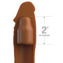 Guaina fallica per ingrandimento pene prolunga realistica Sleeve 8 Inch + 2 Inch Plug caramello