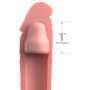 Guaina fallica realistica per ingrandimento pene Sleeve 7 Inch + 1 Inch Plug