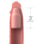 Guaina realistica fallica manicotto per ingrandimento pene Sleeve 9 Inch + 3 Inch Plug