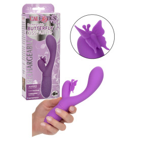 Vibratore vaginale rabbit liscio stimola clitoride Butterfly Kiss Flutter viola