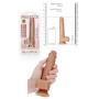 Fallo realistico vaginale con ventosa e testicoli anale straight dildo 7"