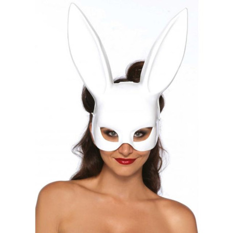 MASCHERA BONDAGE CONIGLIETTO BIANCO MASQUERADE RABBIT MASK