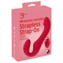 Vibratore indossabile in silcone dildo vibrante vaginale anale RC Strapless Strap-On 3