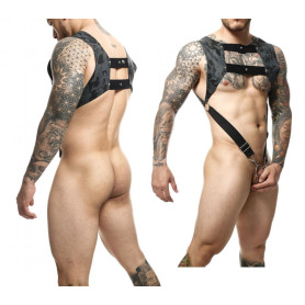 IMBRAGATURA GRIGIO MILITARE DNGEON TOP COCKRING HARNESS MOB