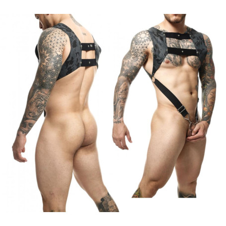 IMBRAGATURA GRIGIO MILITARE DNGEON TOP COCKRING HARNESS MOB