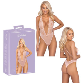 Body donna rosa trasparente bodystocking con pizzo