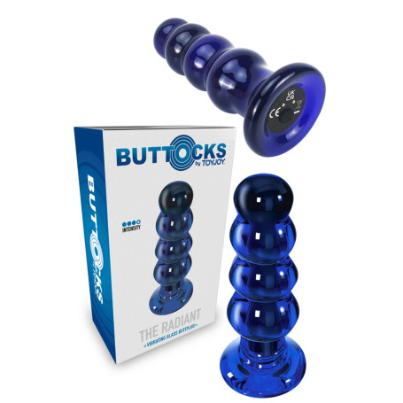 Plug anale vibrante in vetro The Radiant Glass Buttplug