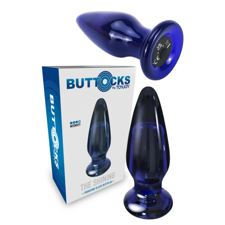 Plug anale vibrante in vetro dilatatore The Shining Glass Buttplug