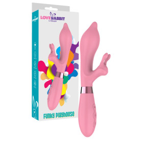 Vibratore rabbit in silicone stimolatore vaginale clitoride Funky Playhouse Vibrator