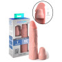 Guaina fallica realistica per ingrandimento pene Sleeve 7 Inch + 1 Inch Plug