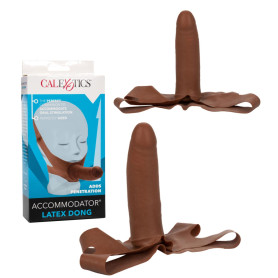 Dildo realistico indossabile per viso vaginale anale The Accommodator Dong brown