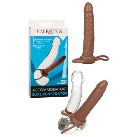 fallo indossabile realistico vaginale anale Accommodator dual Penetrator brown