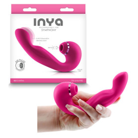 Vibratore vaginale per punto G con stimolatore succhia clitoride INYA Symphony pink