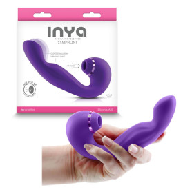 Vibratore per punto G in silicone Stimolatore vaginale succhia clitoride INYA Symphony purple