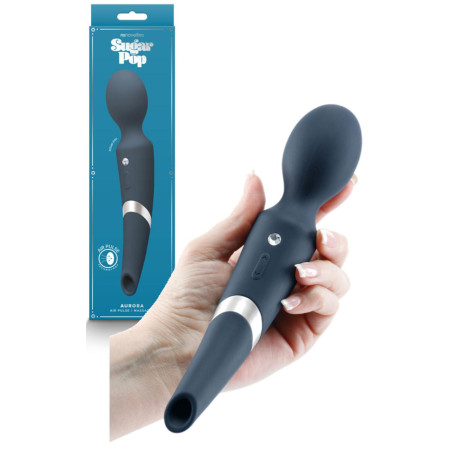 Vibratore wand in silicone massaggiatore vibrante anale vaginale clitoride Sugar Pop Aurora blue