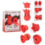 Stimolatore vaginale vibrante succhia clitoride con lingua French Kiss Suck & Play Set
