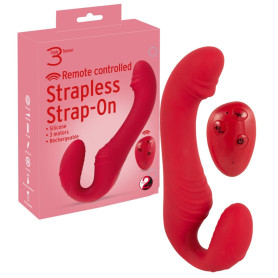 Vibratore indossabile in silcone dildo vibrante vaginale anale RC Strapless Strap-On 3