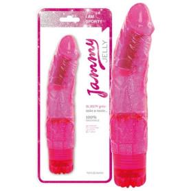 Vibratore realistico vaginale anale Jelly Jammy Glitter pink blasty