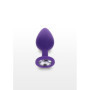 Plug butt anale dilatatore in silicone con pietra Diamond Booty Jewel Medium purple