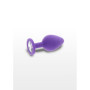 Plug butt anale dilatatore in silicone con pietra Diamond Booty Jewel Medium purple