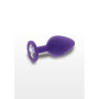 Plug anale con pietra butt in silicone dilatatore grande Diamond Booty Jewel Large purple