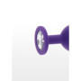 Plug anale con pietra butt in silicone dilatatore grande Diamond Booty Jewel Large purple