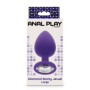 Plug anale con pietra butt in silicone dilatatore grande Diamond Booty Jewel Large purple