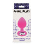 Plug anale con pietra dilatatore in silicone Diamond Booty Jewel Medium pink