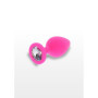 Plug anale in silicone dilatatore grande con pietra Diamond Booty Jewel Large pink