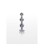 Plug anale in metallo con pietra dilatatore piccolo a sfere Diamond Star Beads Small