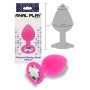 Plug anale con pietra dilatatore in silicone Diamond Booty Jewel Medium pink