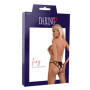 Slip nero donna sexy mutanda g string in pizzo aperto Inez