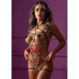 Body G string con rose seno intimo scoperto donna sexy ligerie erotica ragazza