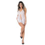 Babydoll bianco trasparente g string in pizzo Babydoll and matching String