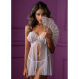 Babydoll bianco trasparente g string in pizzo Babydoll and matching String