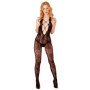 Tutina erotica scollo profondo a rete cavallo aperto sexy Floral Halter Bodystocking