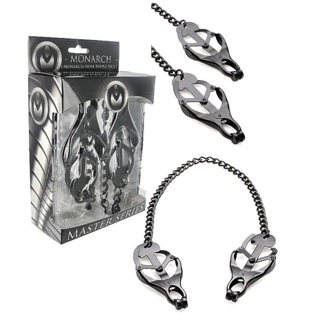 Pinzette per capezzoli Bondage Monarch Noir Nipple Clamps sadomaso