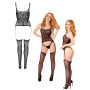 Tutina a rete donna sexy guepiere fishnet bodystocking cavallo aperto lingerie